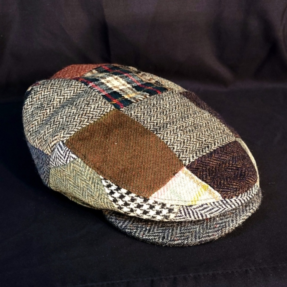 Vintage Shandon Patchwork Classic Flat Cap from Ireland